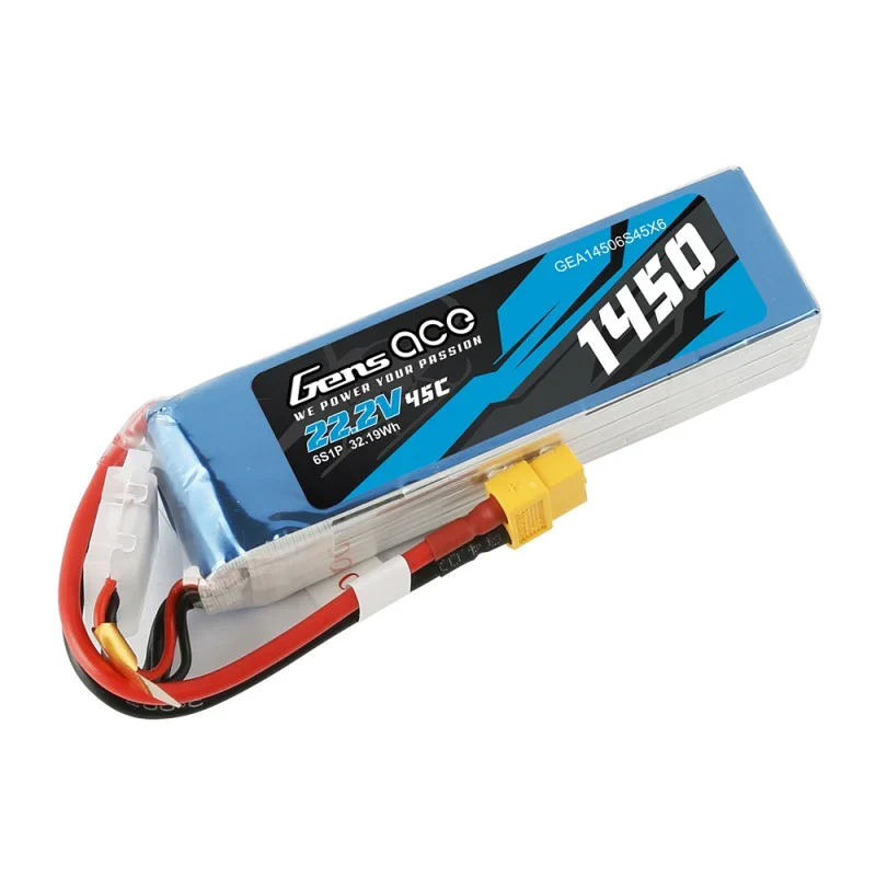Gens Ace 1450mAh 22,2V 45C 6S1P Lipo-Akku