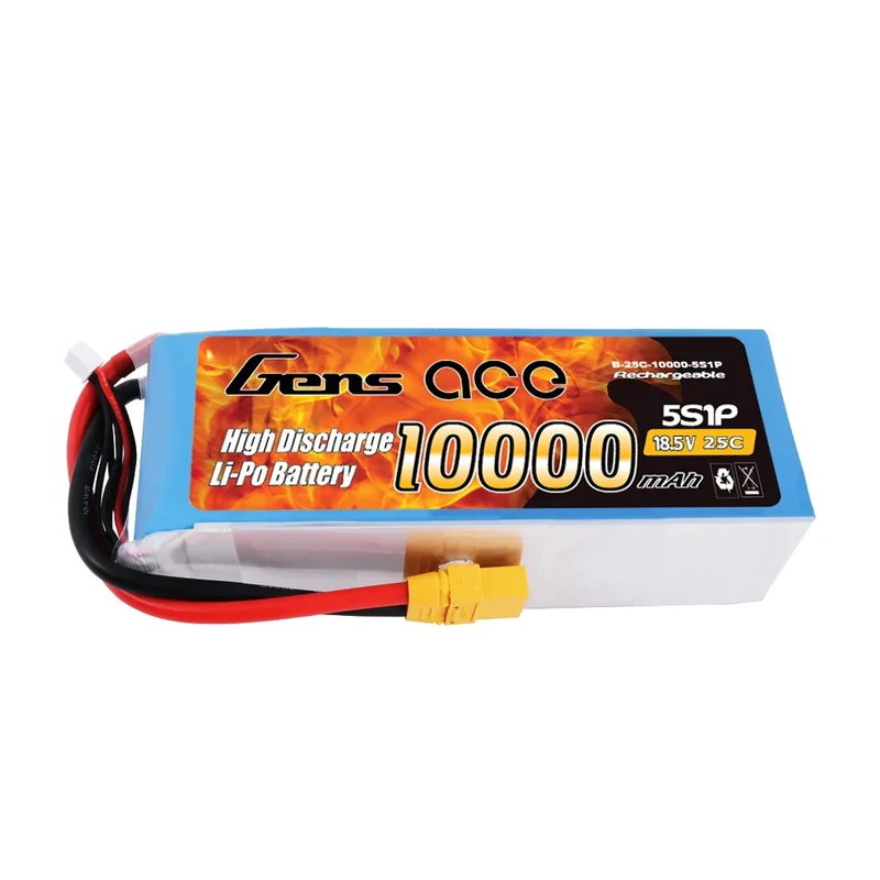 Gens Ace 10000mAh 18,5V 25C 5S1P Lipo Akkupack mit XT90 Stecker