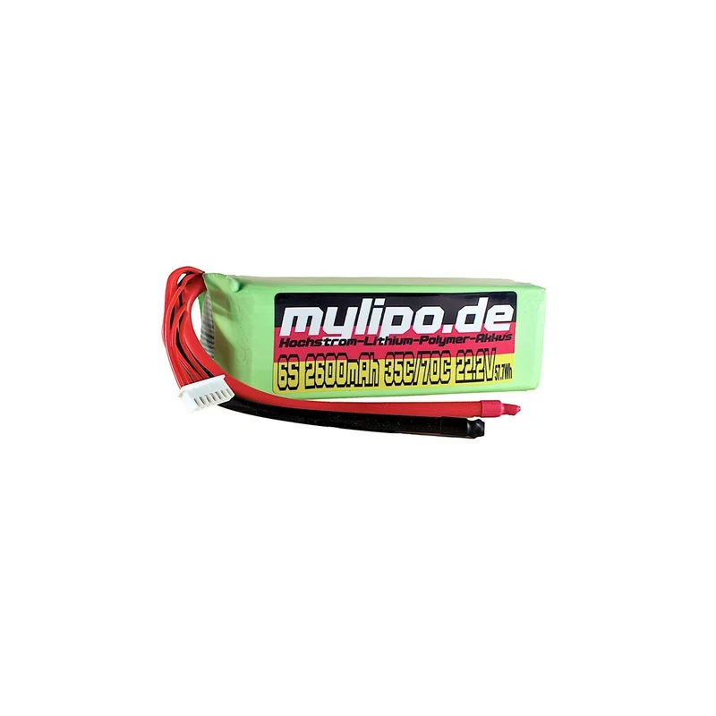 Mylipo Lipo Akku 2600mAh 22,2V 6S 35C/70C kompakt