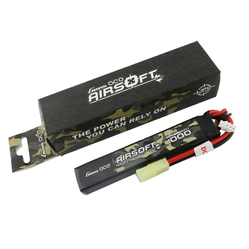 Gens Ace 25C 1000mAh 2S1P 7.4V Lipo Akku mit Mini Tamiya Stecker