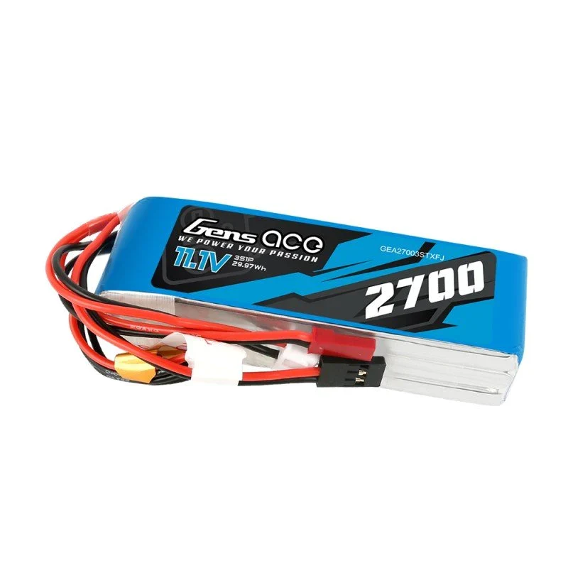 Gens Ace 2700mAh 11,1V TX 3S1P Lipo Akkupack mit Futaba/JST-XHR/JST-SYP