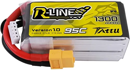 Tattu R-Line 1300mAh 95C 5S1P Lipo-Akku mit XT60-Stecker