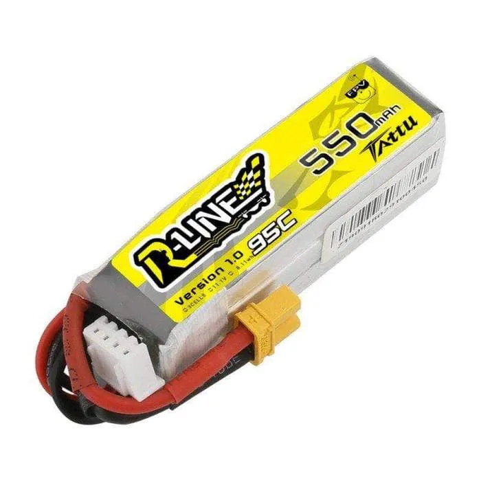 Tattu R-Line 550mAh 11.1V 3S1P 95C Lipo Akku mit XT30