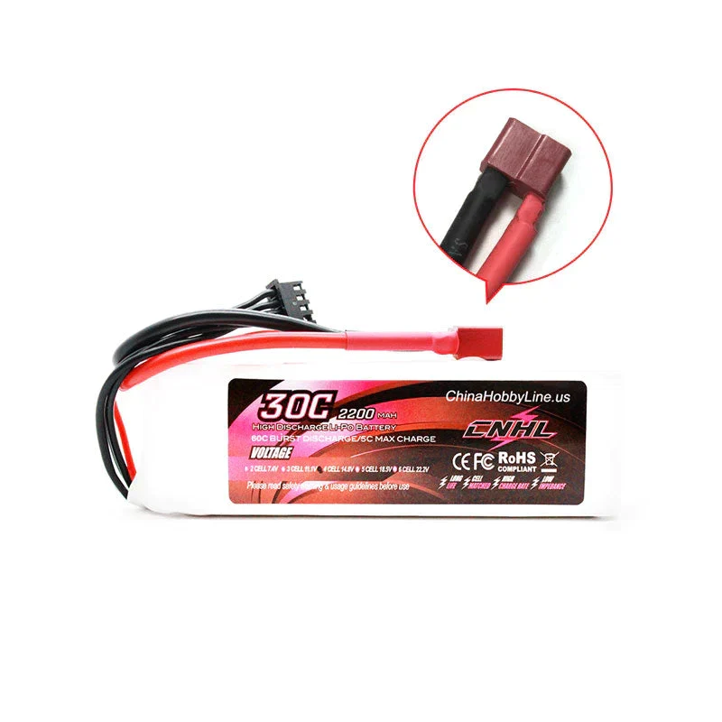 CNHL 4S 2200mAh 14,8V 30C T/Dean Lipo Akku (2 Stück)