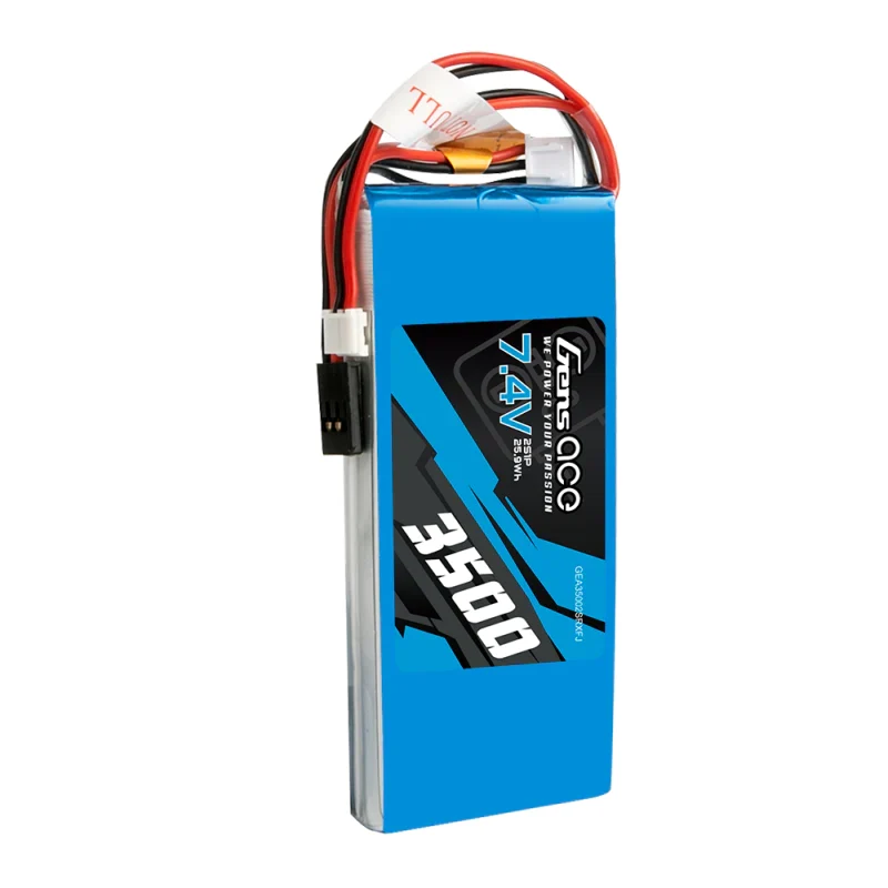 Gens Ace 3500mAh 7,4 V RX 2S1P Lipo-Akku / RX / TX