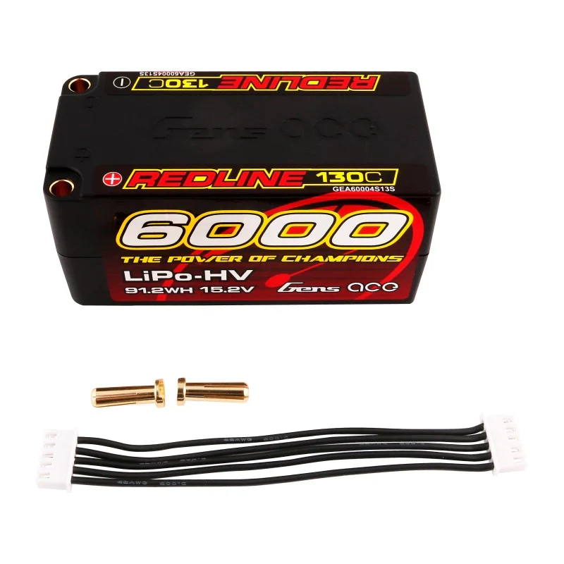 Gens Ace Redline Series 6000mAh 15,2V 130C 4S2P HardCase 69# HV LiPo Akku