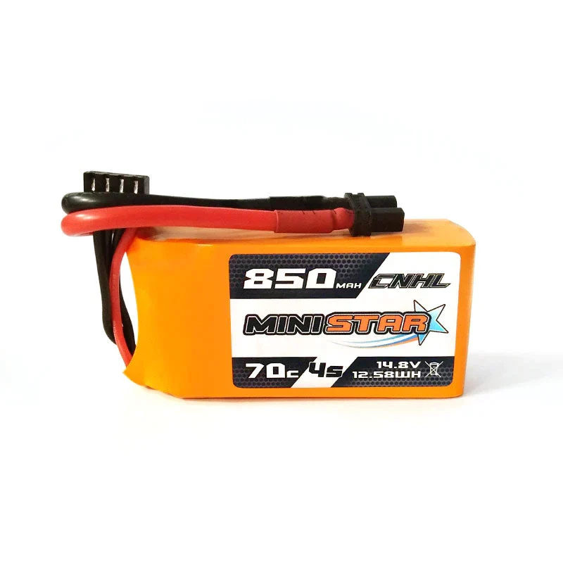 CNHL MiniStar 4S 850mAh 14,8V 4S 70C Lipo-Akku mit XT30U (2 Stück)