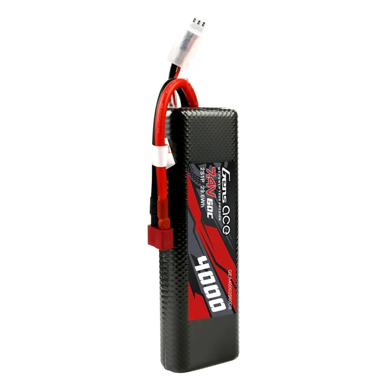 Gens Ace 4000mAh 2S1P 7.4V 60C HardCase 8# Auto Lipo Akku mit T-Stecker
