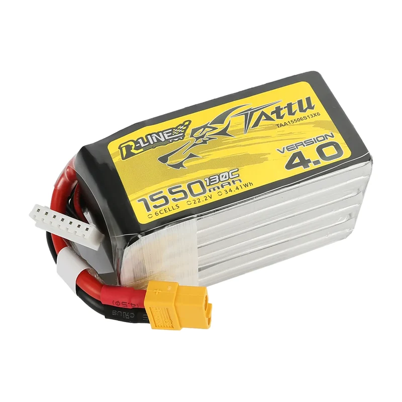 Tattu R-Line Version 4.0 1550mAh 22,2V 130C 6S1P Lipo-Akku XT60-Stecker