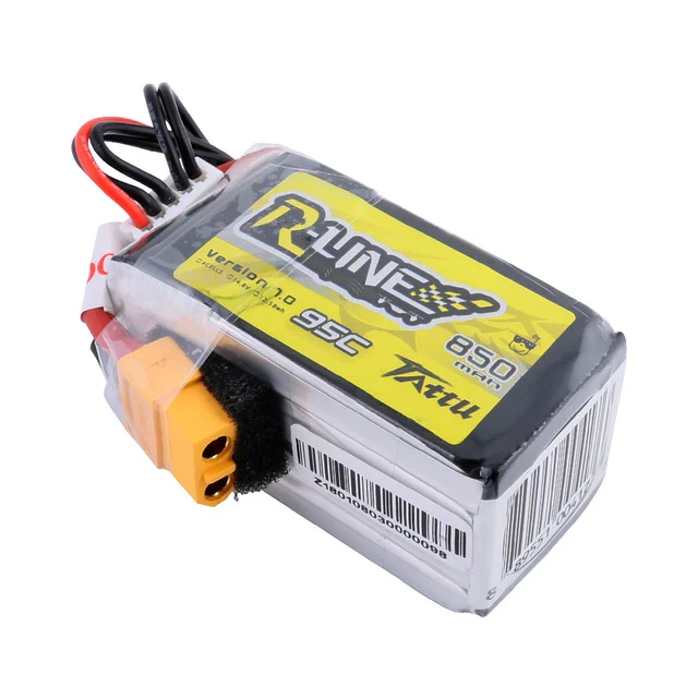 Tattu R-Line 850mAh 4S1P 95C 14.8V Lipo Akkupack mit XT60 Stecker