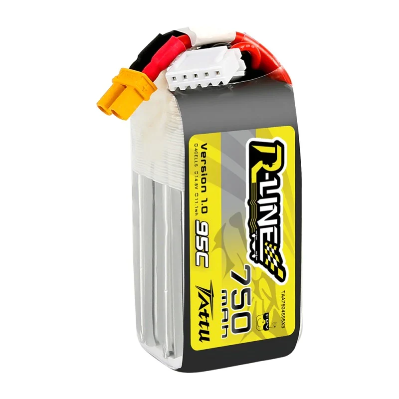 Tattu R-Line 750mAh 14.8V 4S1P 95C Lipo Akku