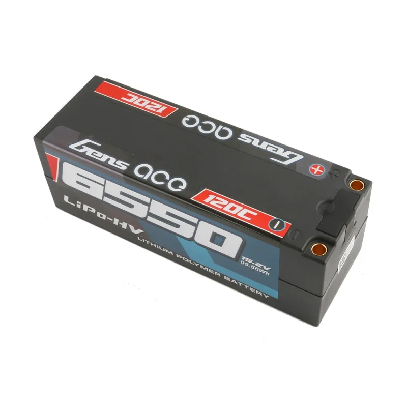 Gens Ace 6550mAh 15,2V High Voltage120C 4S1P HardCase Lipo 50# Packung mit Molex