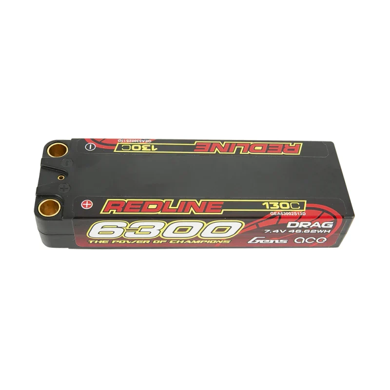 Gens Ace Redline Serie 6300mAh 7,4V 130C 2S2P HardCase 70# LiPo Akku