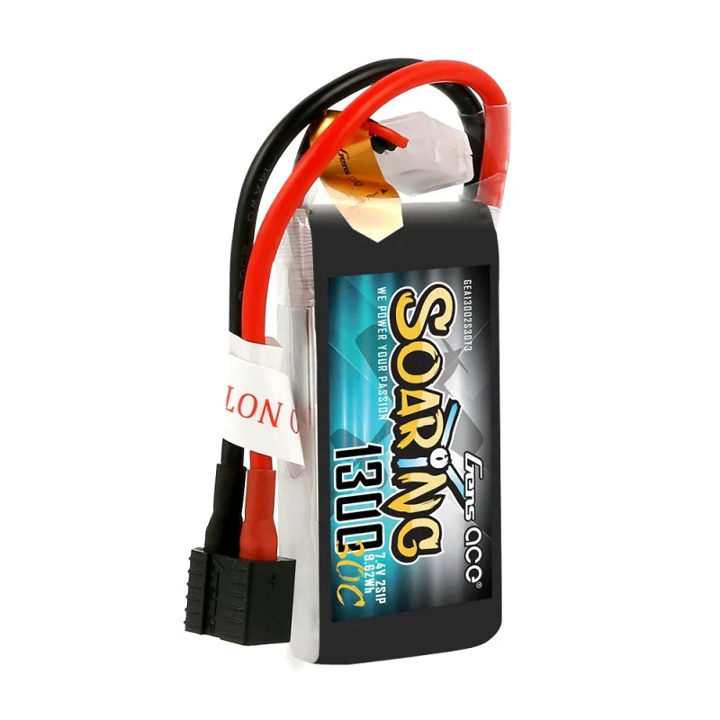 Gens Ace Soaring 1300mAh 7,4V 30C 2S1P Lipo Akkupack mit EC3/XT60/T-Stecker