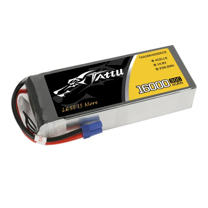 Tattu 16000mAh 14,8V 30C 4S1P Lipo Akkupack mit EC5