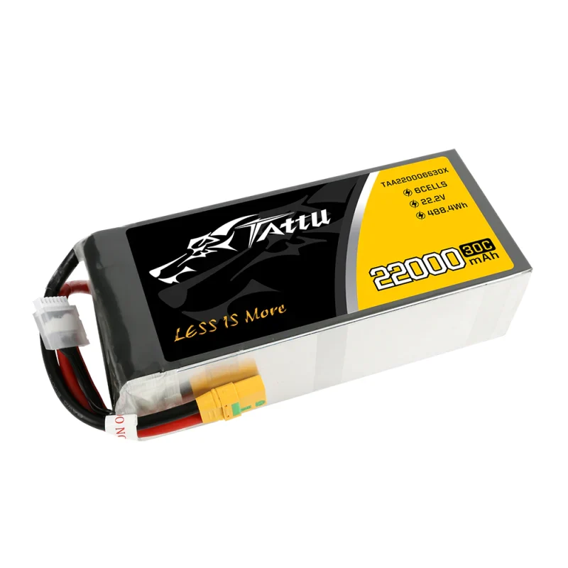 Tattu 22000mAh 22,2V 30C 6S1P Lipo Akkupack mit AS150+XT150 Stecker