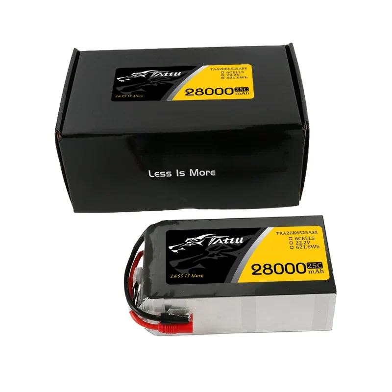 Tattu 28000mAh 22,2V 25C 6S1P Lipo Akkupack mit AS150+XT150