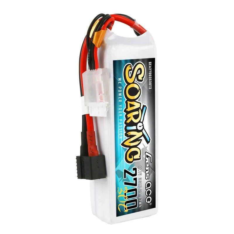 Gens Ace Soaring 2700mAh 11.1V 30C 3S1P LiPo Akkupack mit EC3/XT60/T-Stecker