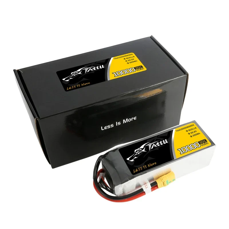 Tattu 10000mAh 22,2 V 30 C 6S1P Lipo-Akkupack mit XT90-S