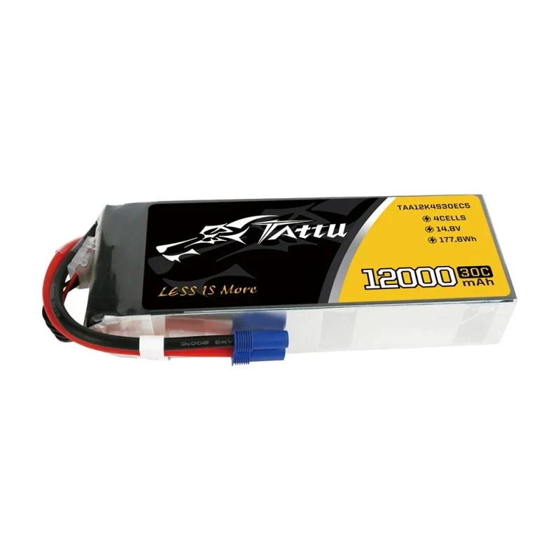 Tattu 12000mAh 14,8V 30C 4S1P LiPo Akkupack mit EC5