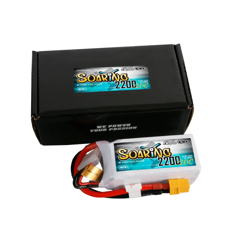 Gens Ace Soaring Mini 2200mAh 14,8V 20C 4S1P Lipo-Akkupack mit XT60-Stecker