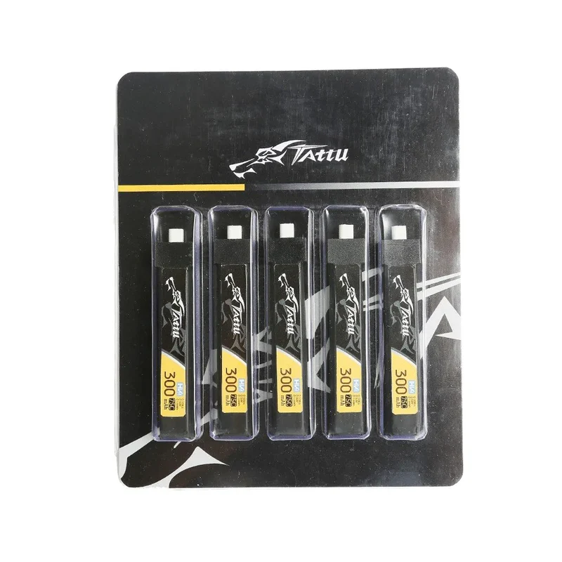 Tattu 300mAh 3.8V 75C 1S1P HV Lipo Akku mit BT 2.0 Stecker (5PCS)
