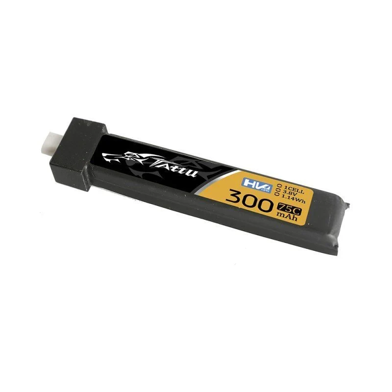 Tattu 300mAh 3.8V 75C 1S1P HV Lipo Akku mit BT 2.0 Stecker (5PCS)