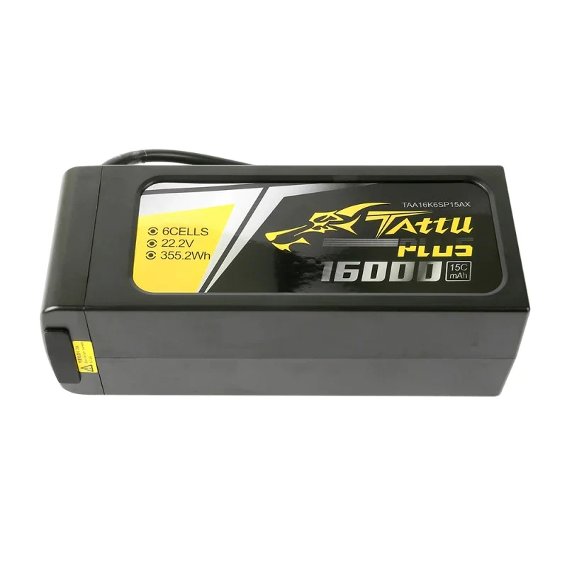 Tattu Plus 16000mAh 22,2V 15C 6S1P Lipo Akkupack mit AS150+XT150 Stecker