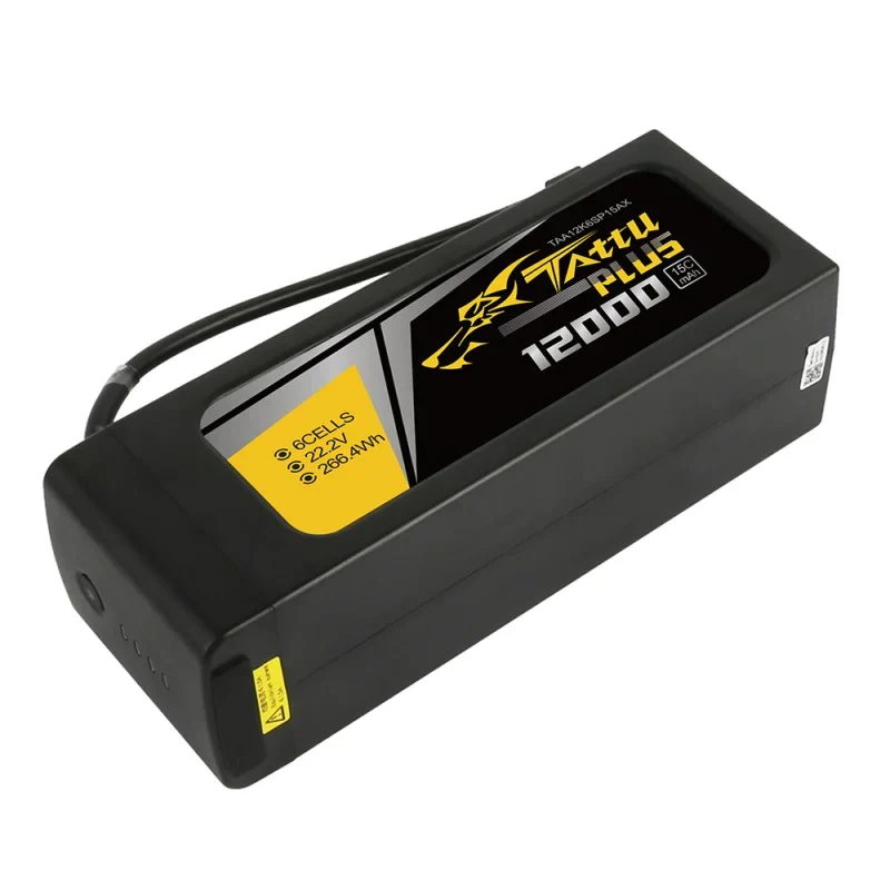 Tattu Plus 12000mAh 22,2V 15C 6S1P Lipo Akkupack mit AS150+XT150 Stecker