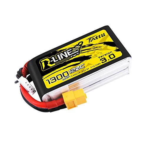 Tattu R-Line Version 3.0 1300mAh 14.8V 120C 4S1P Lipo Akku mit XT60 Stecker