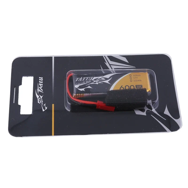 Tattu 600mAh 3.7V 30C 1S1P Lipo Akku mit Molex Stecker (1 Stück/Packung)