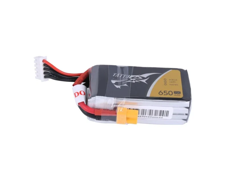 Tattu 650mAh 4S1P 75C 14.8V Lipo Akku mit XT30 Stecker